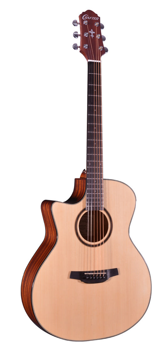 Crafter HG-100CE Grand Auditorium Acoustic/Electric Guitar Left Handed - Natural Satin