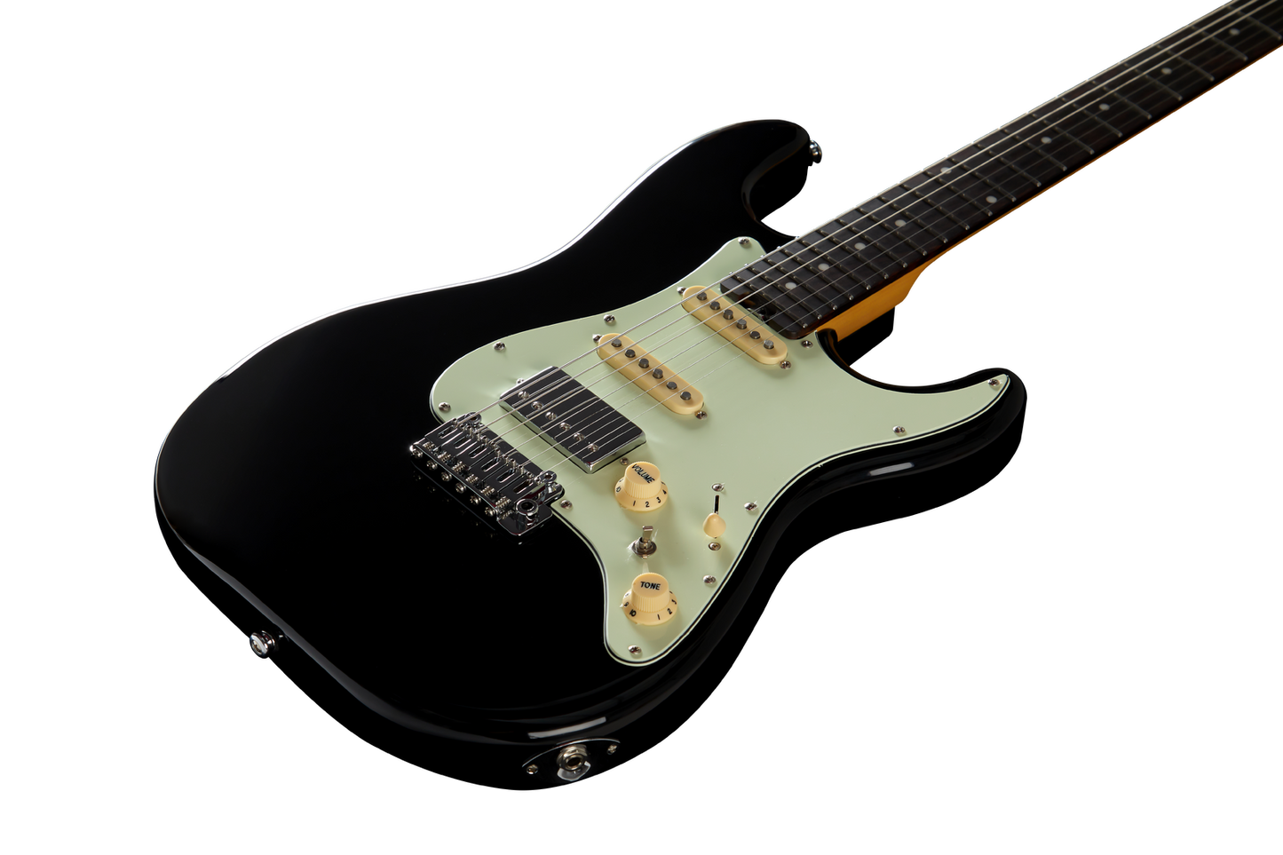 Crafter Silhouette HSS Electric Guitar - Cosmic Black