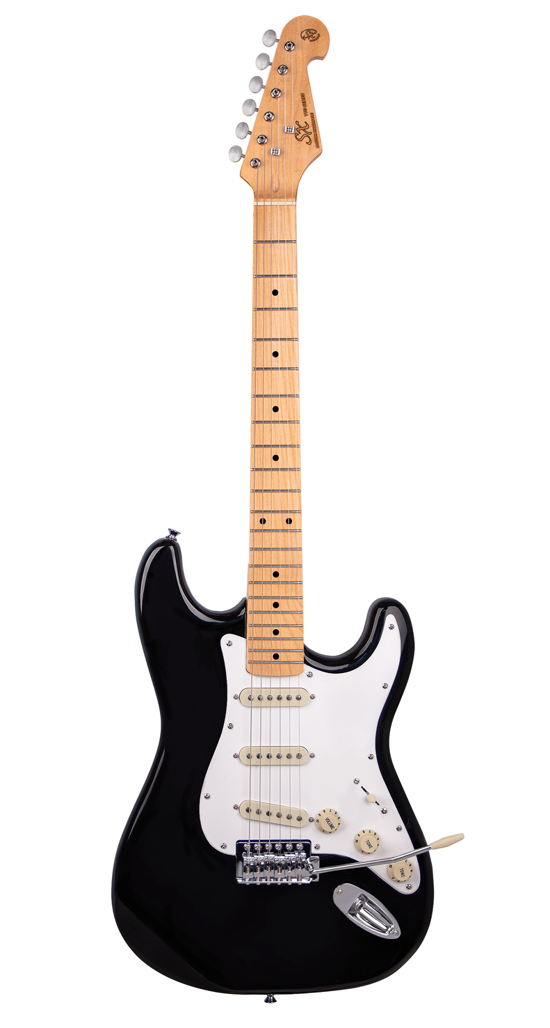 SX Vintage Series 50's Strat Style Electric Guitar - Black