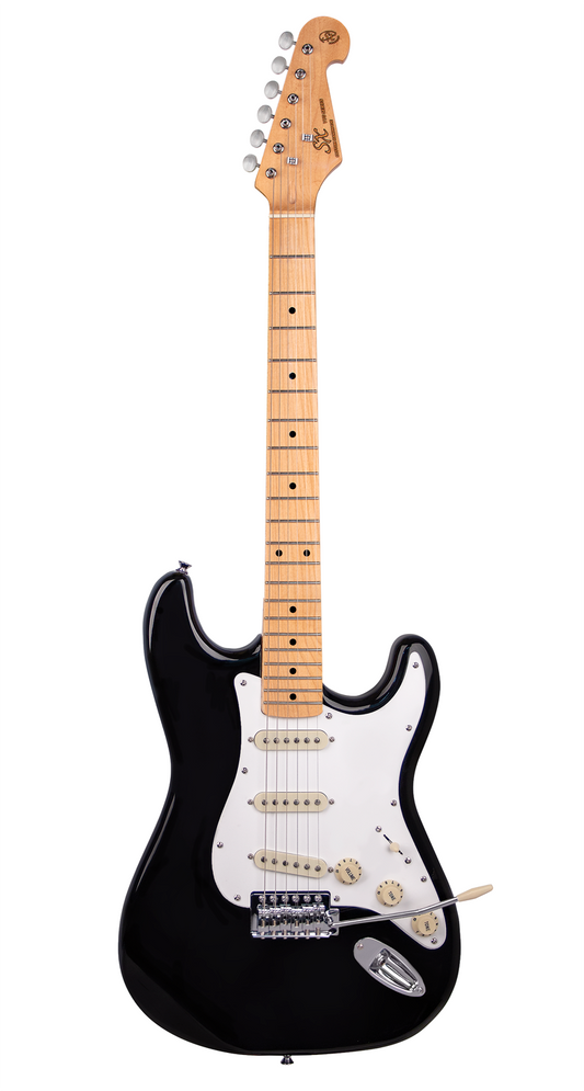 SX Vintage Series 50's Strat Style Electric Guitar - Black