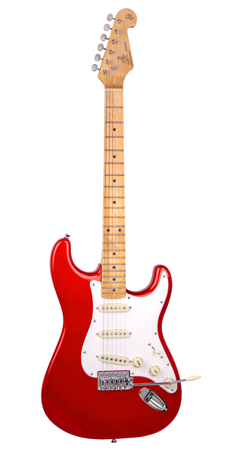 SX Vintage Series 50's Strat Style Electric Guitar - Candy Apple Red