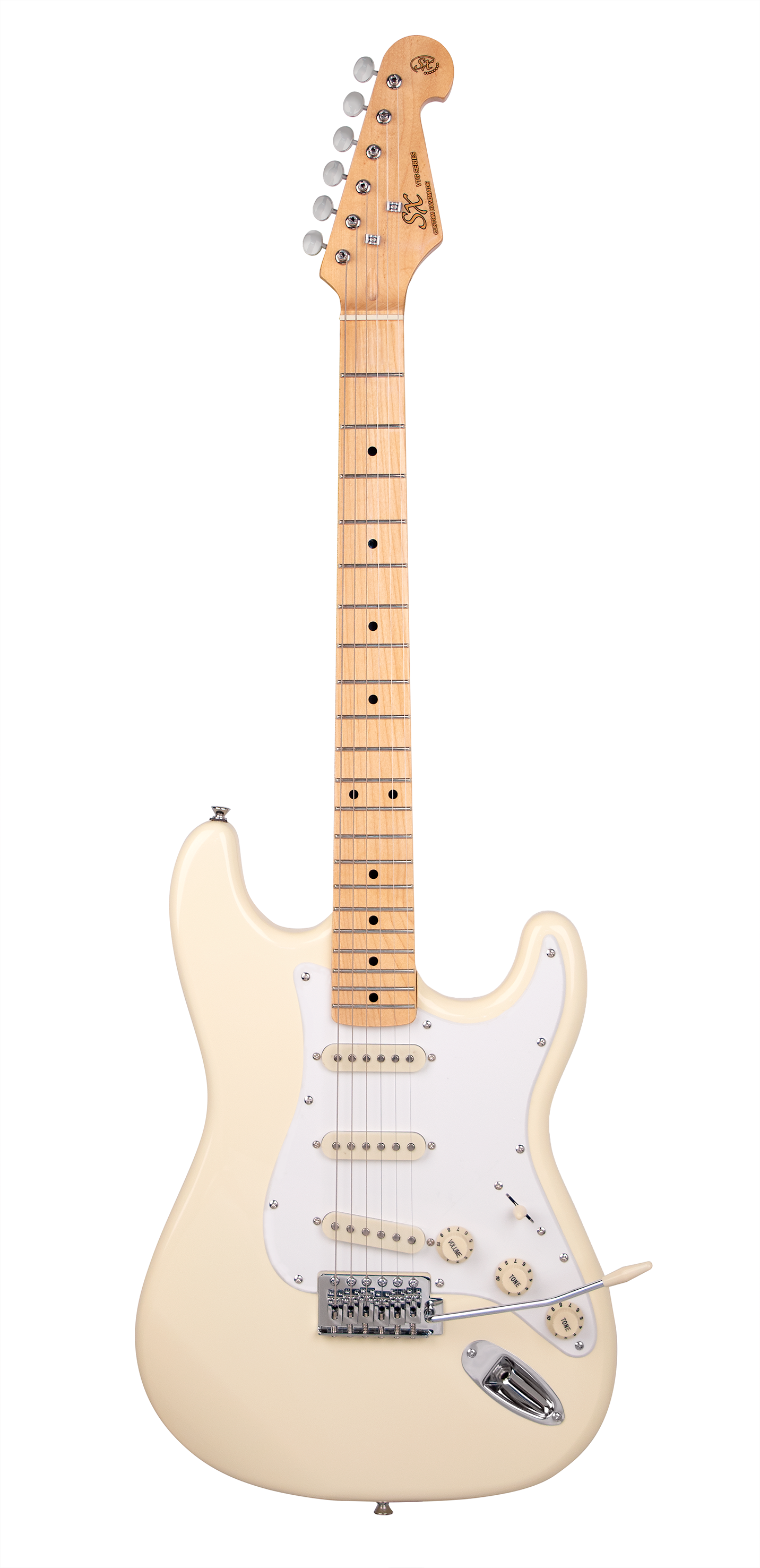 SX Vintage Series 50's Strat Style Electric Guitar - Vintage White