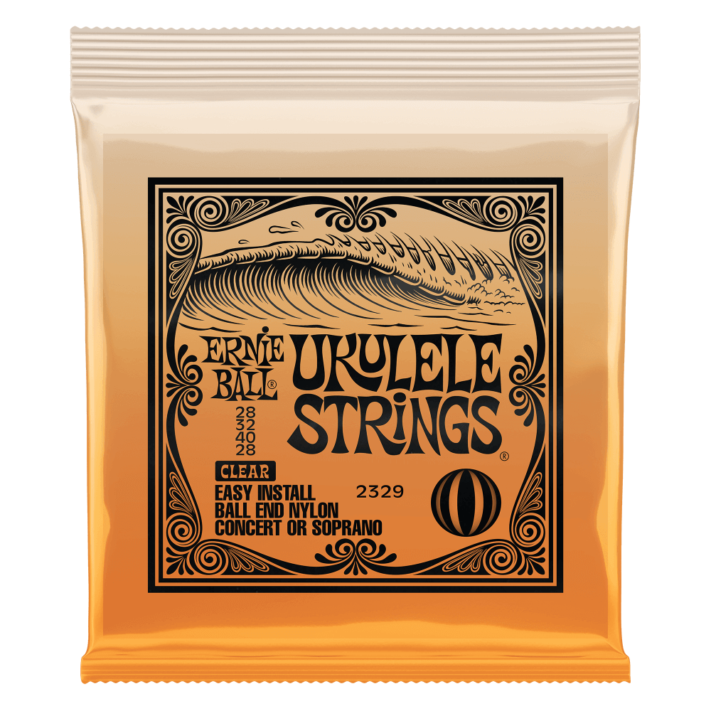 Ernie Ball Concert / Soprano Nylon Ball End Ukulele Strings, Clear